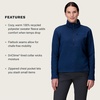 image:imageMARMOT Womens Drop Line 12 Zip Pullover Jacket  Lightweight Breathable 100Weight Sweater FleeceArctic Navy Heather