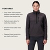 image:imageMARMOT Womens Drop Line 12 Zip Pullover Jacket  Lightweight Breathable 100Weight Sweater FleeceBlack Heather