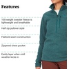image:imageMARMOT Womens Drop Line 12 Zip Pullover Jacket  Lightweight Breathable 100Weight Sweater FleeceDark Jungle