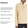 image:imageMARMOT Womens Drop Line 12 Zip Pullover Jacket  Lightweight Breathable 100Weight Sweater FleeceLight Oak