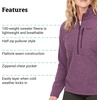 image:imageMARMOT Womens Drop Line 12 Zip Pullover Jacket  Lightweight Breathable 100Weight Sweater FleecePurple Fig