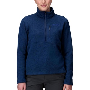 image:imageMARMOT Womens Drop Line 12 Zip Pullover Jacket  Lightweight Breathable 100Weight Sweater FleeceArctic Navy Heather