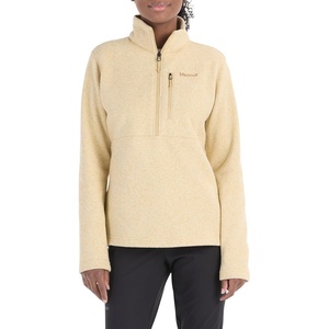 image:imageMARMOT Womens Drop Line 12 Zip Pullover Jacket  Lightweight Breathable 100Weight Sweater FleeceLight Oak