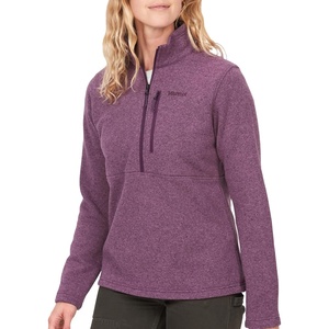 image:imageMARMOT Womens Drop Line 12 Zip Pullover Jacket  Lightweight Breathable 100Weight Sweater FleecePurple Fig