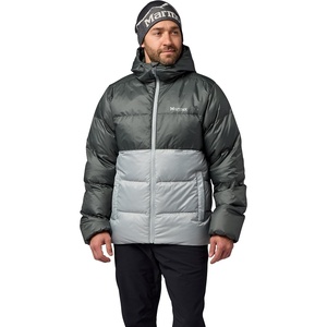 image:imageMARMOT mens Guides Down Hoody  Down Filled Water Resistant Puffer Jacket With HoodCobblestoneBoulder Crack